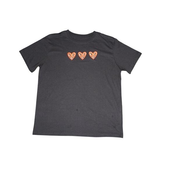 Keith Haring x ArtStar Black Triple Heart Graphic Tee – Size XL (14) - Picture 1 of 3